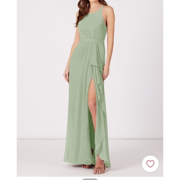 Dusty Sage AZAZIE CASSANDRA dress - Picture 1 of 4